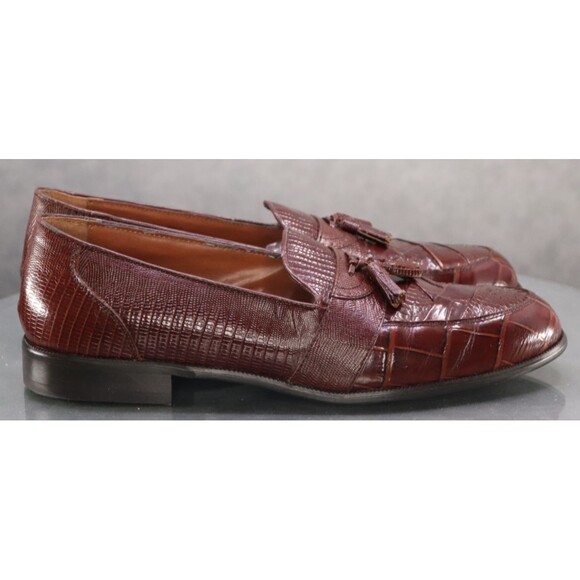 Stacy Adams Men\'s Slip Ons Loafers Shoes Size 13 M Genuine Leather Snake Print main image 6